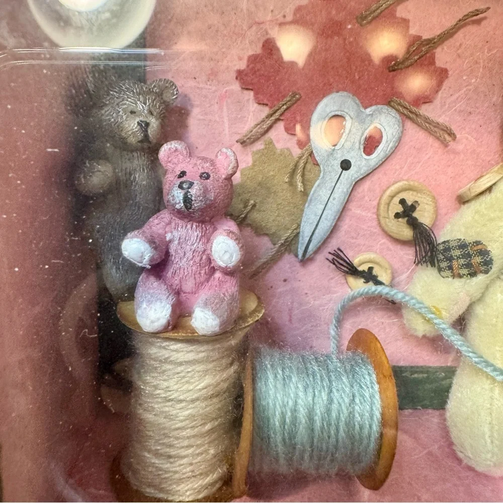 Teddy Bear shadow box. Vintage 2002 limited edition shadow box